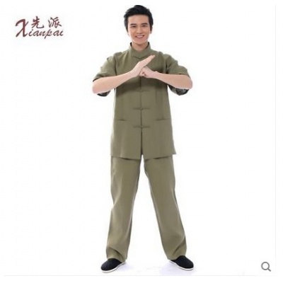中式男装亚麻原创中国风男装半袖衬衣裤子